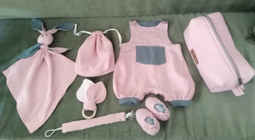 Ensemble layette rose bisou_lilou